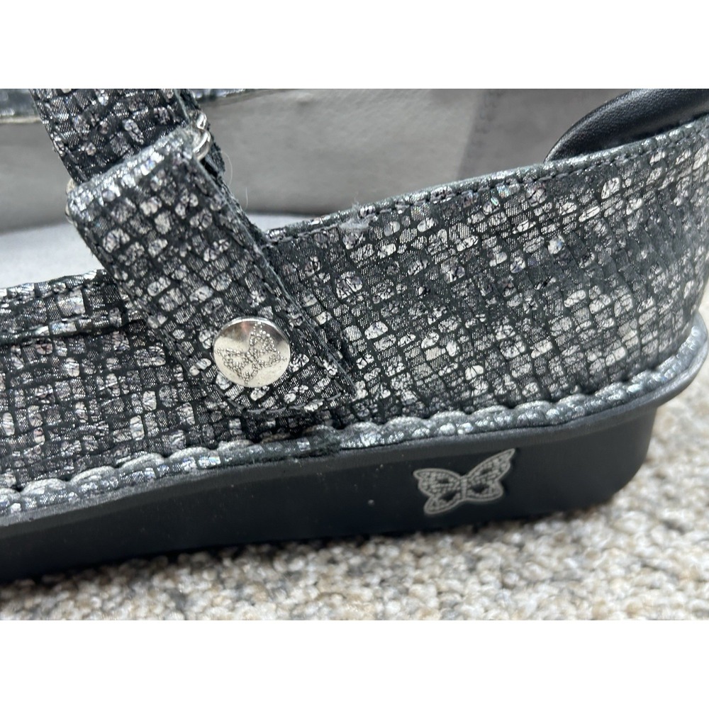 Alegria By PG Lite Women's Size 37 BEL-162 Black Gray Hook & Loop Comfort Shoes - Picture 10 of 11